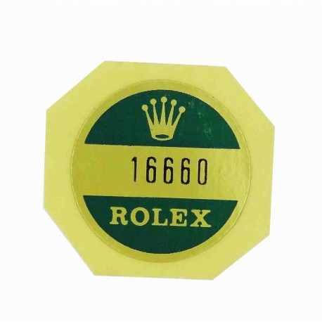 16660 Rolex Case Back Sticker Sea Dweller Steel